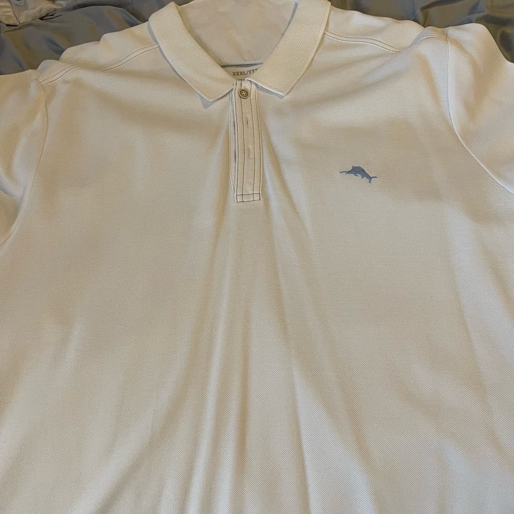 White mens polo shirt from Tommy Bahama